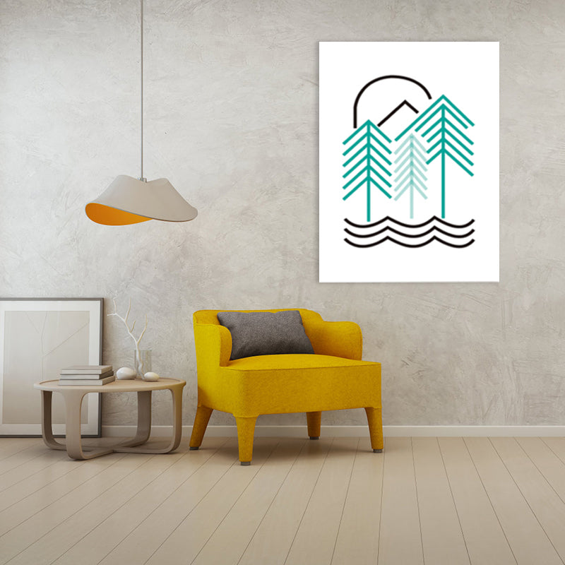Graphic Pattern Canvas Art Light Color Scandinavian Stylish Wall Decor for Playroom Clearhalo 'Arts' 'Canvas Art' 1783013