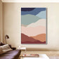 Multicolor Wave Pattern Canvas Print Nordic Textured Wall Art Decor in Brown for Living Room Clearhalo 'Arts' 'Canvas Art' 1783038