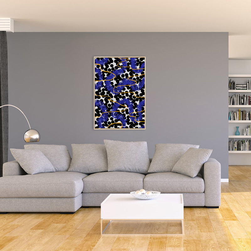 Nordic Aesthetic Geometry Art Print Canvas Textured Soft Color Wall Decor for House Interior Purple Clearhalo 'Arts' 'Canvas Art' 1783050