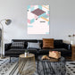 Geometry Canvas Art Scandinavian Textured Wall Decor in Pastel Color for Guest Room Clearhalo 'Arts' 'Canvas Art' 1783084