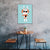 Cat with Headset Canvas Wall Art Green Kids Style Painting for Dining Room, Multiple Sizes Green Clearhalo 'Art Gallery' 'Canvas Art' 'Kids' Arts' 1783105