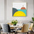 Illustration des paysages géométriques Art Bright Color Nordic Nordic Wall Decor for Dining Room