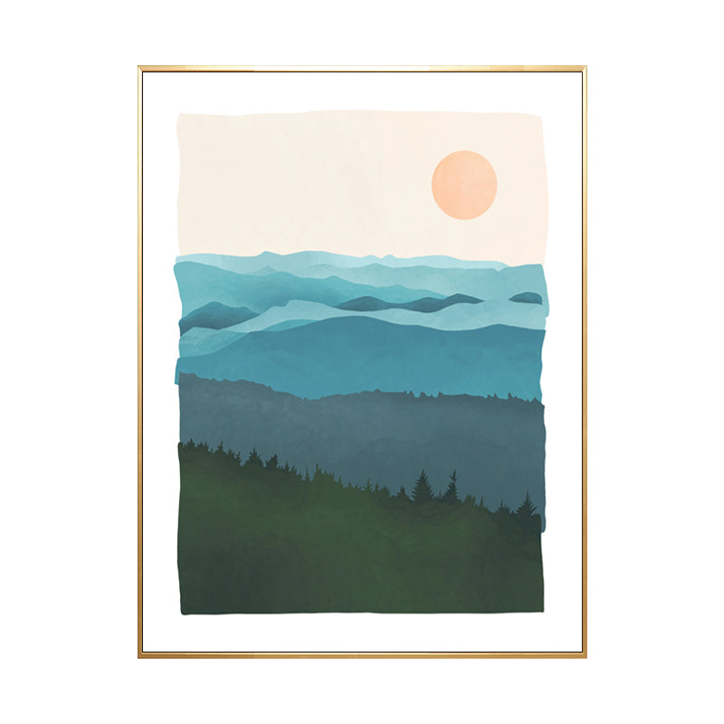 Nordicceter Mountain Landscape Canvas Couleur pastel