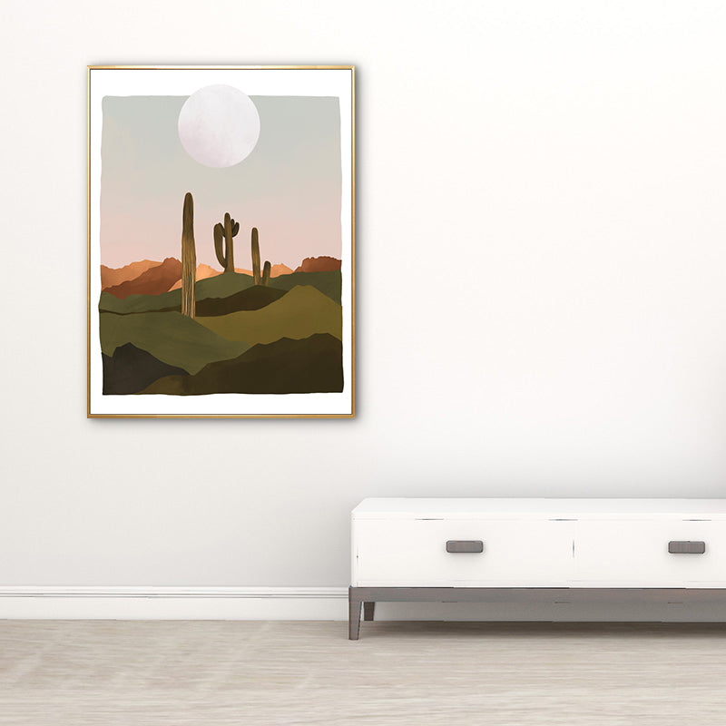 Nordic Scenery Mountain Landscape Canvas Pastel Color Textured Wall Art for Living Room Clearhalo 'Arts' 'Canvas Art' 1783191