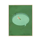 Pastel Swimming Pool Wall Art Sports Nordic Textured Canvas Print for Living Room Clearhalo 'Arts' 'Canvas Art' 1783223