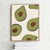 Groene illustratie Avocado canvas print fruit Noordse textureerde muurkunst voor meisjeskamer
