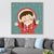 Kids Winter Clothing Wall Art Canvas Textured Soft Color Wall Decor for Kindergarten Red Clearhalo 'Art Gallery' 'Canvas Art' 'Kids' Arts' 1783260
