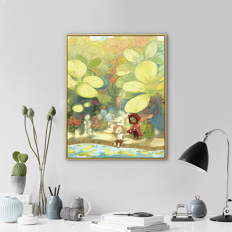 Childrens Art Excursion Wall Decor Light Color Textured Canvas Print for Baby Room Clearhalo 'Art Gallery' 'Canvas Art' 'Kids' Arts' 1783265