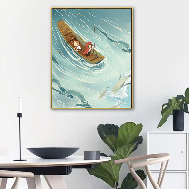 Childrens Art Excursion Wall Decor Light Color Textured Canvas Print for Baby Room Clearhalo 'Art Gallery' 'Canvas Art' 'Kids' Arts' 1783272