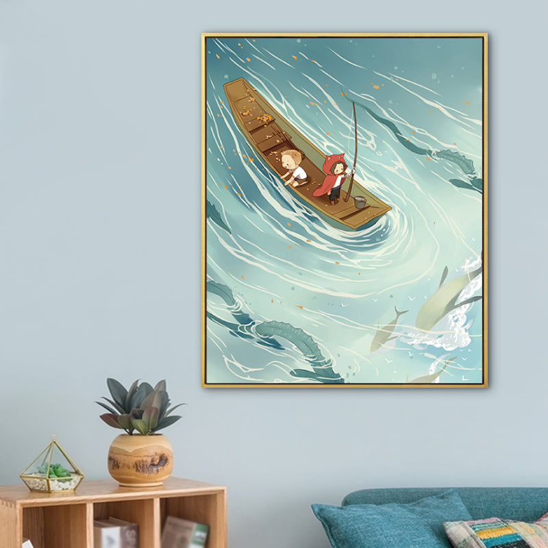 Childrens Art Excursion Wall Decor Light Color Textured Canvas Print for Baby Room Clearhalo 'Art Gallery' 'Canvas Art' 'Kids' Arts' 1783273