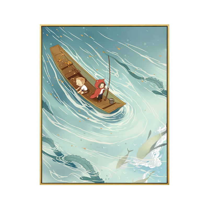 Childrens Art Excursion Wall Decor Light Color Textured Canvas Print for Baby Room Clearhalo 'Art Gallery' 'Canvas Art' 'Kids' Arts' 1783274