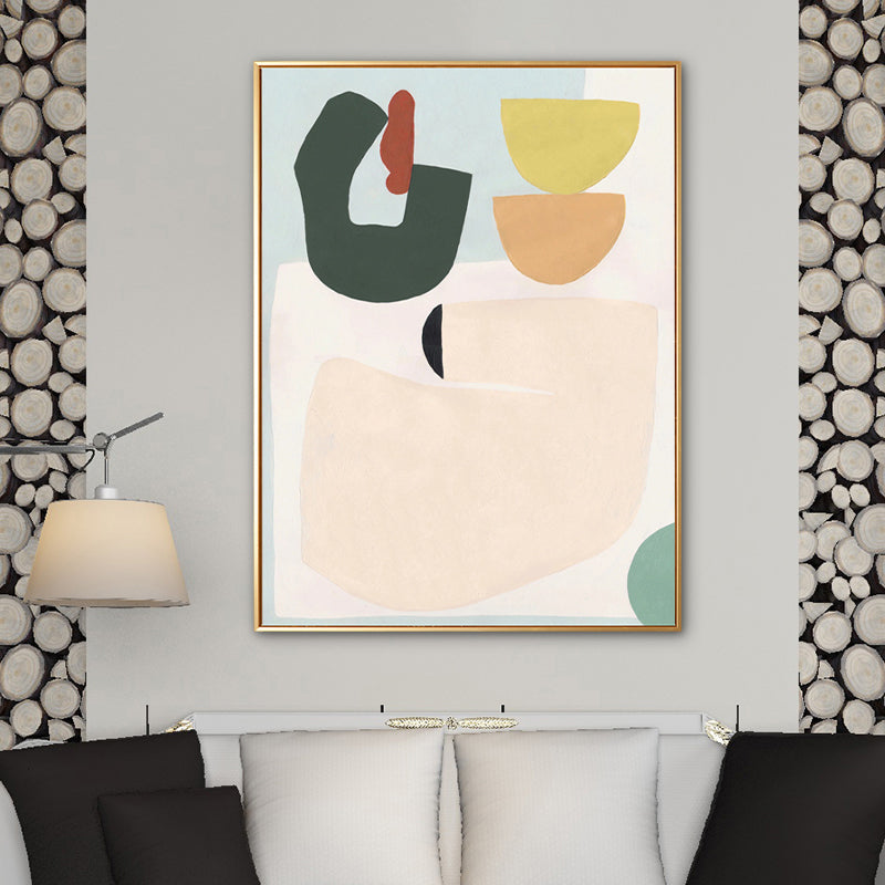 Textured Pastel Art Print Nordic Illustration Abstract Canvas for House Interior Clearhalo 'Arts' 'Canvas Art' 1783326