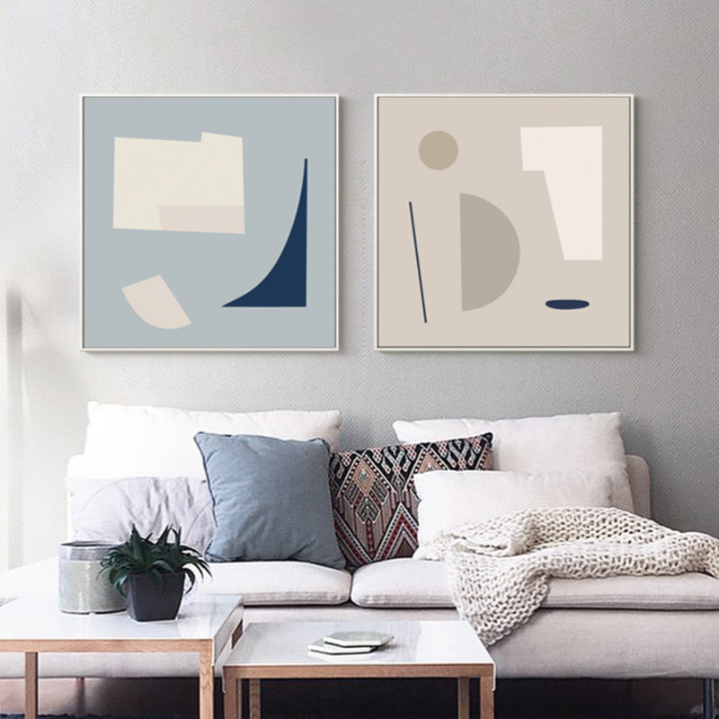 Geometric Shapes Canvas Art Nordic Enchanting Abstract Wall Decor in Light Color Clearhalo 'Arts' 'Canvas Art' 1783340