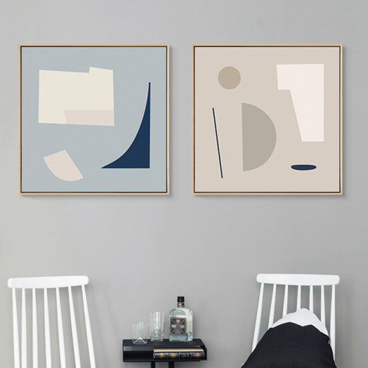 Geometric Shapes Canvas Art Nordic Enchanting Abstract Wall Decor in Light Color Clearhalo 'Arts' 'Canvas Art' 1783346