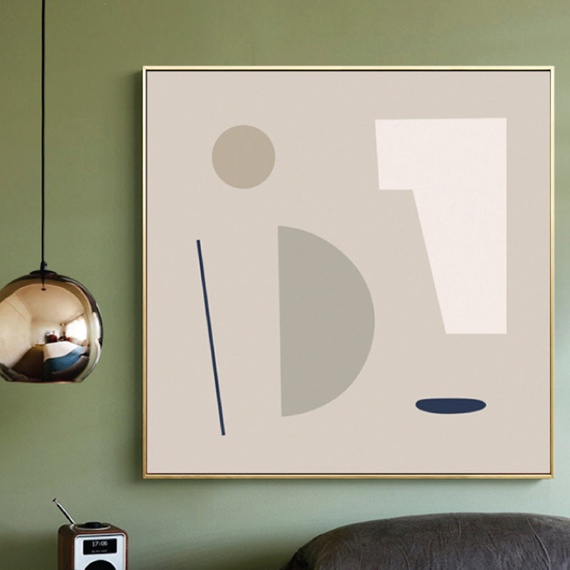 Geometric Shapes Canvas Art Nordic Enchanting Abstract Wall Decor in Light Color Dark Beige Clearhalo 'Arts' 'Canvas Art' 1783347