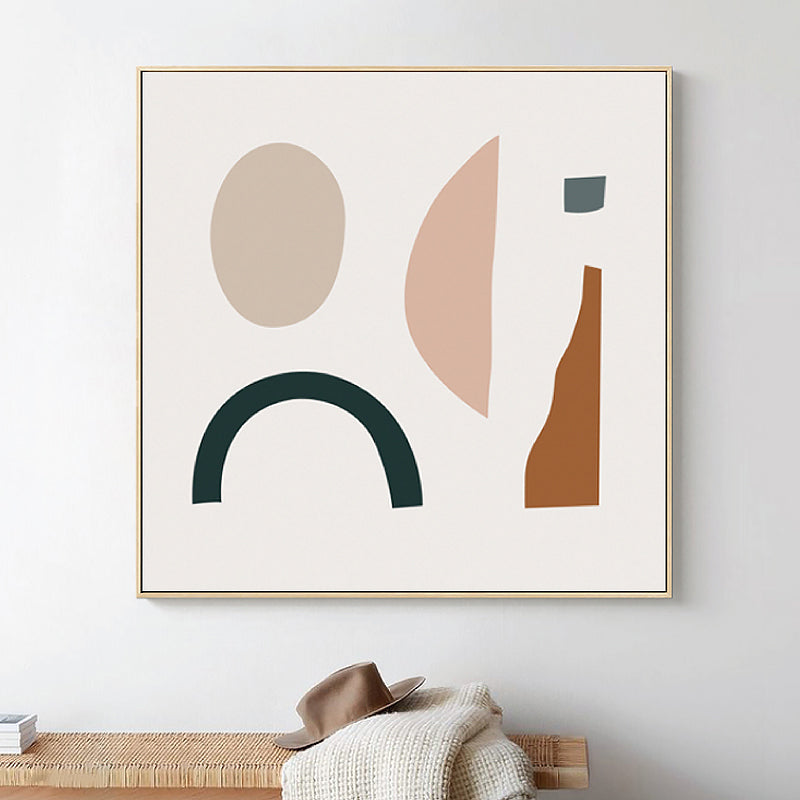Geometric Shapes Canvas Art Nordic Enchanting Abstract Wall Decor in Light Color Light Beige Clearhalo 'Arts' 'Canvas Art' 1783351