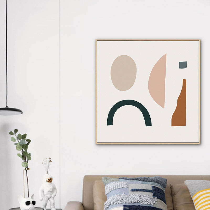 Geometric Shapes Canvas Art Nordic Enchanting Abstract Wall Decor in Light Color Clearhalo 'Arts' 'Canvas Art' 1783352