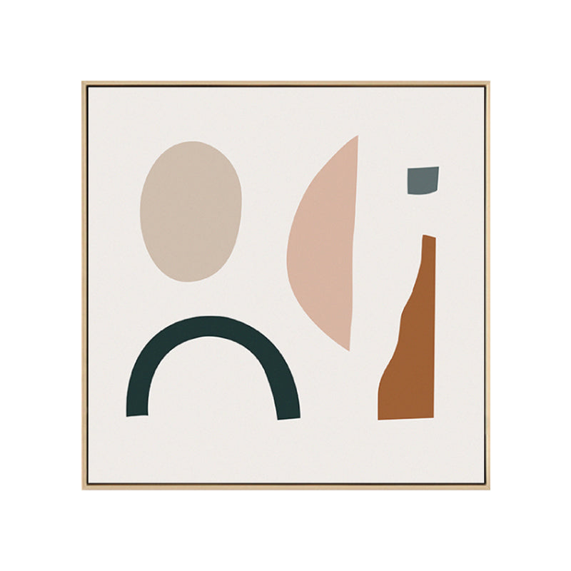 Geometric Shapes Canvas Art Nordic Enchanting Abstract Wall Decor in Light Color Clearhalo 'Arts' 'Canvas Art' 1783353