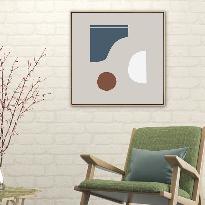 Geometric Shapes Canvas Art Nordic Enchanting Abstract Wall Decor in Light Color Clearhalo 'Arts' 'Canvas Art' 1783356