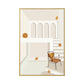 House Interior View Wall Art Living Room Architecture Drawing Canvas in Soft Color for Decor Clearhalo 'Arts' 'Canvas Art' 1783404