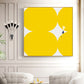 Cute Bunny Girl Canvas Wall Art Dining Room Geometry Wall Decor, Multiple Size Options Yellow Clearhalo 'Arts' 'Canvas Art' 1783430