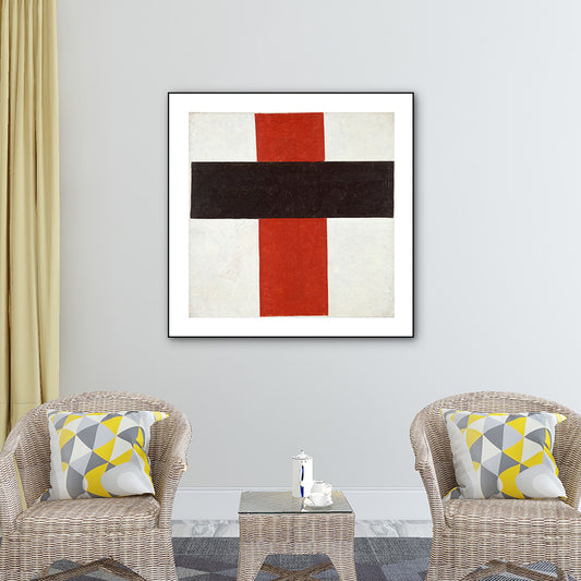 Simple Style Geometrical Art Print Canvas Textured Dark Color Wall Decor for Corridor Clearhalo 'Arts' 'Canvas Art' 1783457