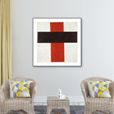 Simple Style Geometrical Art Print Canvas Textured Dark Color Wall Decor for Corridor Clearhalo 'Arts' 'Canvas Art' 1783457