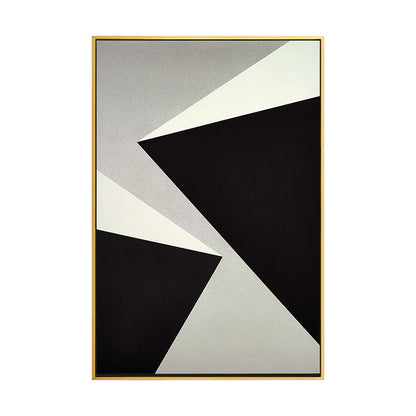 Textured Geometry Prism Canvas Art Nordic Style Wall Decor for House Interior, Dark Color Black Clearhalo 'Arts' 'Canvas Art' 1783473