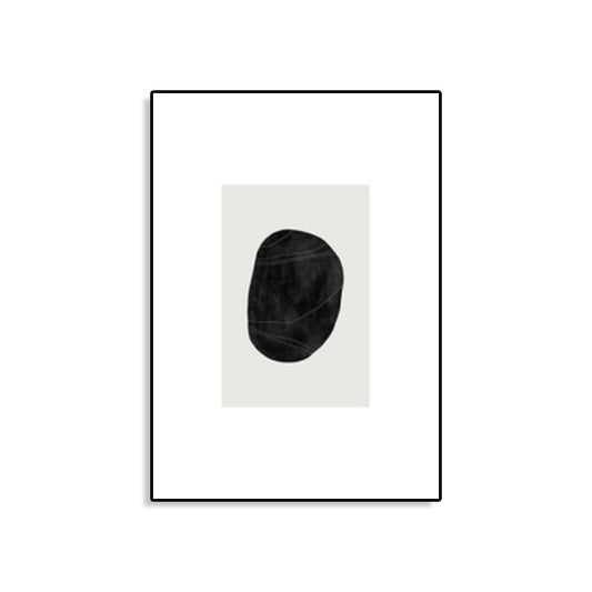 Fingerprint Canvas Wall Art Black and White Minimalistic Wall Decor for Living Room Clearhalo 'Arts' 'Canvas Art' 1783536