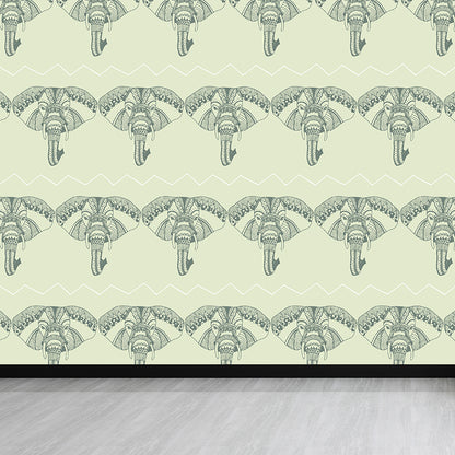 Fresh Abstract Pattern Mural Wallpaper Contemporary Non-Woven Material Wall Covering Green Clearhalo 'Wall Decor' 'Wall Mural' 1783798