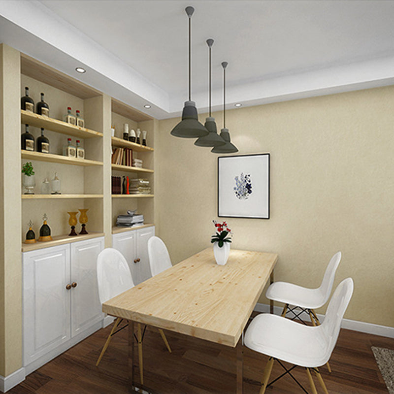 Non-Woven 20.5"W x 33'L Contemporary Non-Pasted Plain Color Wallpaper Wood Clearhalo 'Modern wall decor' 'Modern' 'Wallpaper' Wall Decor' 1783815