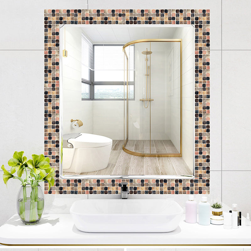 Boho-Chic Wallpaper Panel Set Multicolored Mosaic Tile Adhesive Wall Art, 3.3-sq ft Clearhalo 'Wall Decor' 'Wallpaper' 1783825