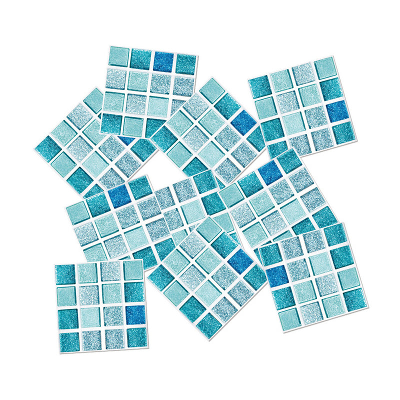 Boho-Chic Wallpaper Panel Set Multicolored Mosaic Tile Adhesive Wall Art, 3.3-sq ft Clearhalo 'Wall Decor' 'Wallpaper' 1783831