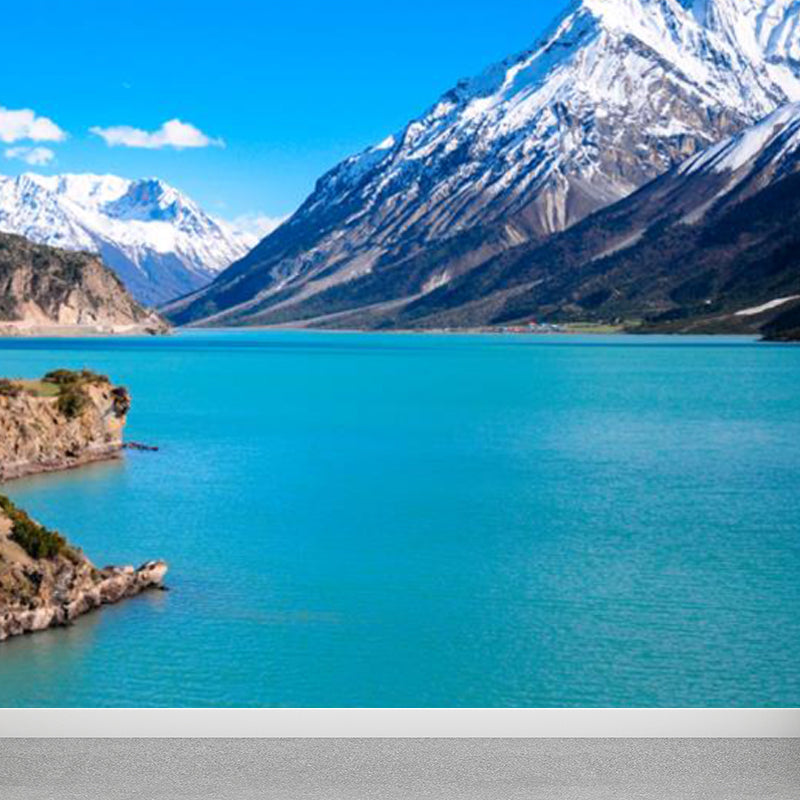 Giant Modern Mural Decal Soft Color Sky Scenery Wall Decor, Custom Size Available Clearhalo 'Wall Decor' 'Wall Mural' 1783896