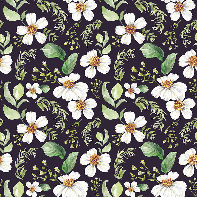 Modern Blossom Flower Print Mural Wallpaper Pastel Color Florentine Wall Covering Clearhalo 'Wall Decor' 'Wall Mural' 1783932