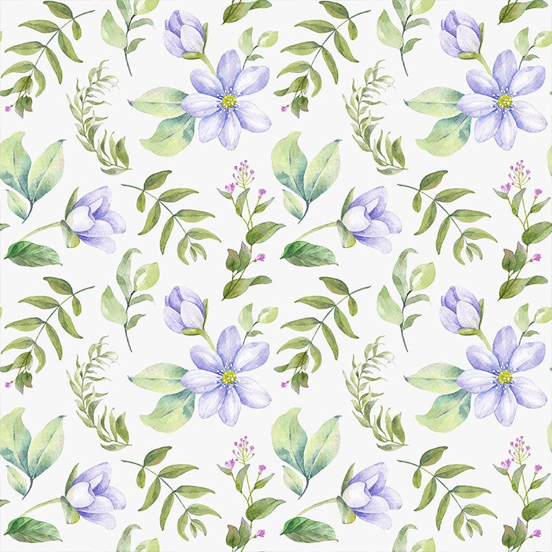 Modern Blossom Flower Print Mural Wallpaper Pastel Color Florentine Wall Covering Clearhalo 'Wall Decor' 'Wall Mural' 1783937