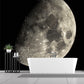 Modern Waxing Gibbous Moon Mural Black-Grey Kids Bedroom Wall Art, Made to Measure Clearhalo 'Wall Decor' 'Wall Mural' 1783989
