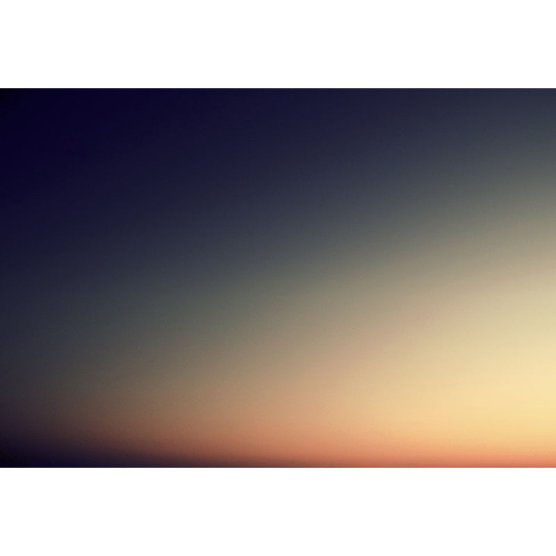 Photography Sky at Dusk Mural for Living Room, Blue and Yellow, Custom Size Available Clearhalo 'Wall Decor' 'Wall Mural' 1784025