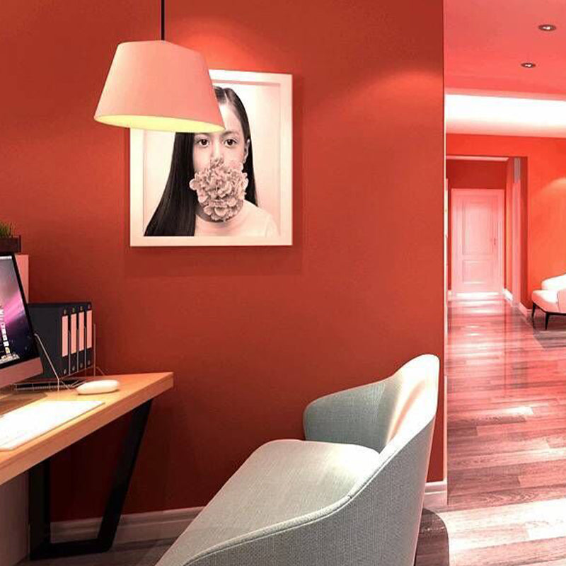 Minimalist Red Non-Pasted Wallpaper for Coffee Shop and Dining Room, 31-foot x 20.5-inch Red Clearhalo 'Modern wall decor' 'Modern' 'Wallpaper' Wall Decor' 1784120