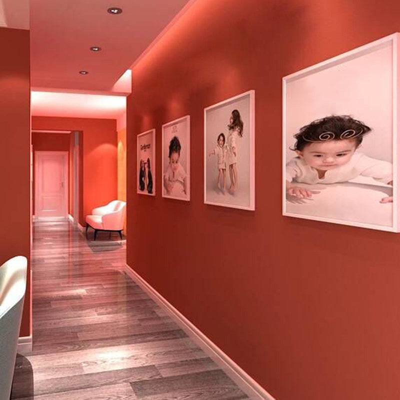 Minimalist Red Non-Pasted Wallpaper for Coffee Shop and Dining Room, 31-foot x 20.5-inch Clearhalo 'Modern wall decor' 'Modern' 'Wallpaper' Wall Decor' 1784121