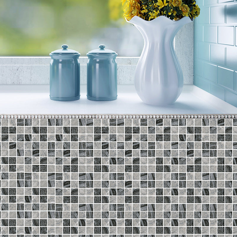 Boho Mosaic Tiles Wallpaper Panel PVC Peel and Stick Dark Color Wall Decor for Home Brown Clearhalo 'Wall Decor' 'Wallpaper' 1784137