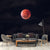 Photography Blood Moon Wall Mural for Bedroom, Black and Red, Personalized Size Available Black-Red Clearhalo 'Wall Decor' 'Wall Mural' 1784152