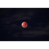 Photography Blood Moon Wall Mural for Bedroom, Black and Red, Personalized Size Available Clearhalo 'Wall Decor' 'Wall Mural' 1784155