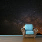 Photography Milky Way Wall Mural Washable Modern Bedroom Wall Covering in Dark Grey-Yellow Clearhalo 'Wall Decor' 'Wall Mural' 1784178