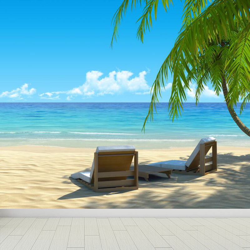 Light Color Contemporary Mural Wallpaper Sky Scenery Wall Covering for Guest Room Clearhalo 'Wall Decor' 'Wall Mural' 1784213