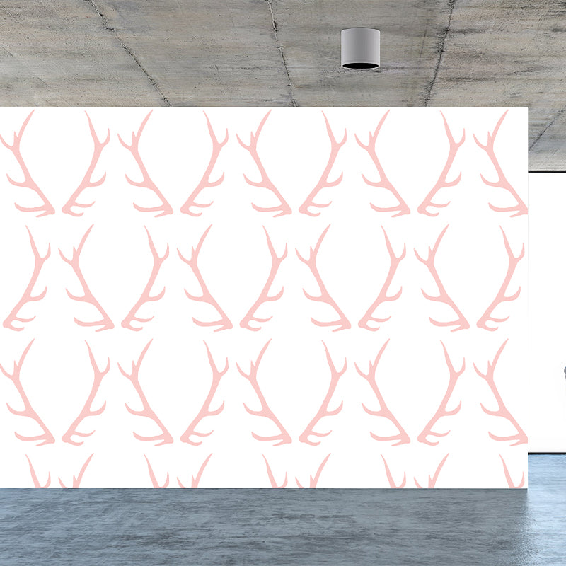 Printing Graphic Mural Decal Pastel Color Contemporary Wall Covering for Living Room Light Pink Clearhalo 'Wall Decor' 'Wall Mural' 1784247