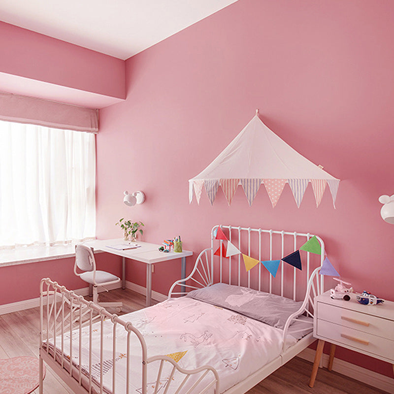 Bedroom and Cafe Wallpaper with Plain Color, 20.5" x 33', Non-Pasted Pink Clearhalo 'Modern wall decor' 'Modern' 'Wallpaper' Wall Decor' 1784314