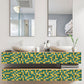 Colorful Bohemian Peel Wallpaper Panels 3.3-sq ft Mosaic Tiles Wall Decor for Bathroom Clearhalo 'Wall Decor' 'Wallpaper' 1784324