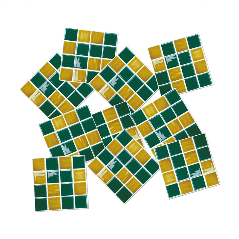 Colorful Bohemian Peel Wallpaper Panels 3.3-sq ft Mosaic Tiles Wall Decor for Bathroom Clearhalo 'Wall Decor' 'Wallpaper' 1784325