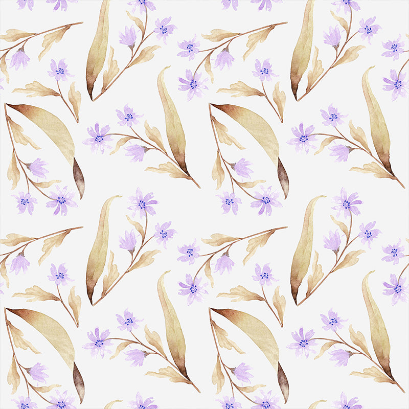 Contemporary Girls Mural Wallpaper Floral Design Light Color Wall Covering, Custom Clearhalo 'Wall Decor' 'Wall Mural' 1784383